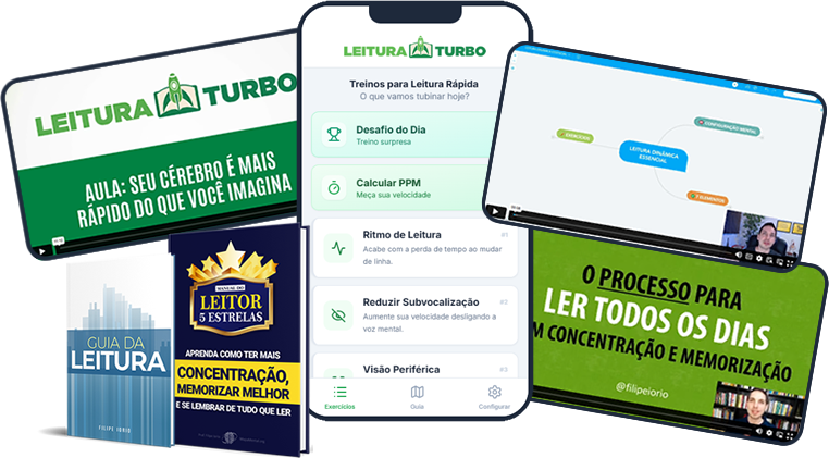Mockup do Curso Completo Leitura Turbo